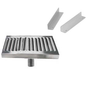 6" Surface Mount Drip Tray w/ Drain & Mounting Brackets 6" Surface Mount Drip Tray w/ Drain & Mounting Brackets