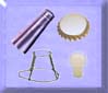 Champagne Bottle Stoppers, Wires, Caps and Foils Covers