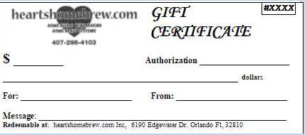 Paper Gift Certificate