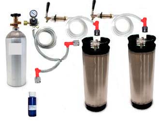2 Keg Refrigerator Homebrew CO2 System (Pin Lock)