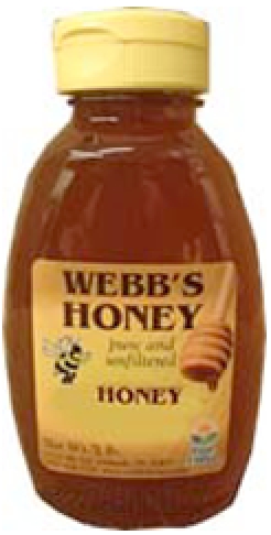 Webbs Central Fl Pure & Unfiltered Palm Honey 2lb